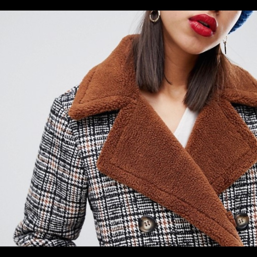 Current Air Pea Coat with Teddy Lining